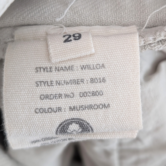 Aiosaku Willoa 99% Organic Cotton Slightly Flared Ecru Denim ~ Size 29 - Picture 11 of 12